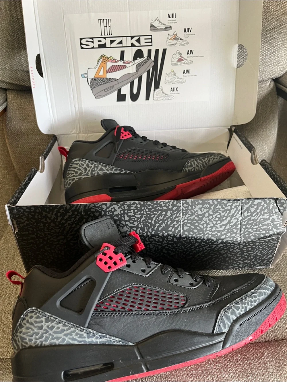 Jordan Men's Sneakers - Black & Red